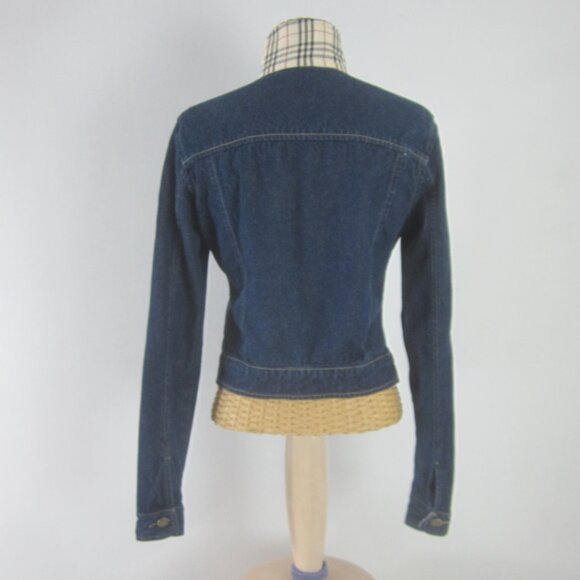 Burberry Blue Denim Bomber Jacket - Picture 7 of 14